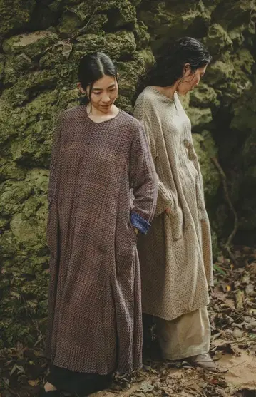 미사용 새상품 바바구리 코몬 무늬 원피스 Msize 네이비 계열
