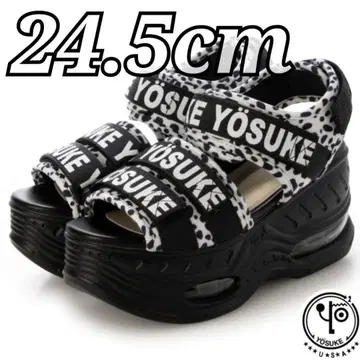 늦더위 세일 24.5cm 통굽 스포티 샌들 YOSUKE 로고 애니멀
