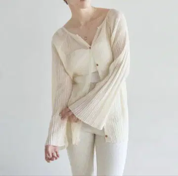 searoomlynn Light 시어 랜덤 RIB 가디건