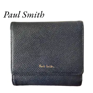 Paul Smith 접이식 지갑 네이비 와인 레드 바이컬러