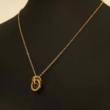 골드 펜던트 목걸이 금 체인 반지 각인 숏