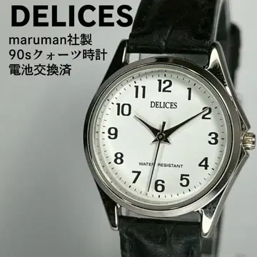 미사용품 DELICES 마루망사제 쿼츠 손목시계 90s 배터리 교환 완료
