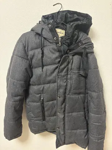 그레이 후드 부착 다운 자켓 남성용 패션 배송비 포함