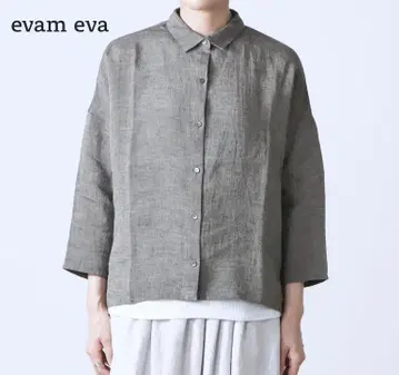 [ 새상품급 ] evam eva 린넨 원단 스퀘어 셔츠