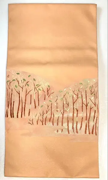 미사용 새상품급 나고야 오비 부드러움 내추럴 모티브 숲