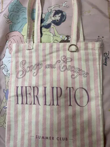 Herlipto IceCream tote pink stripe