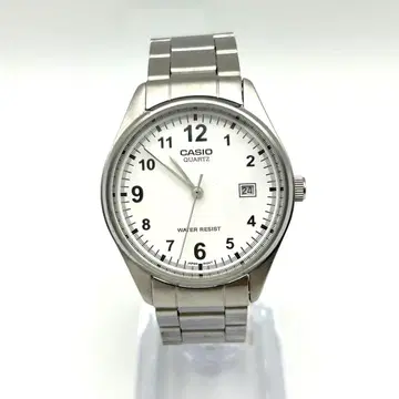 CASIO 카시오 MTP-1175 화이트 스테인리스 벨트 손목시계