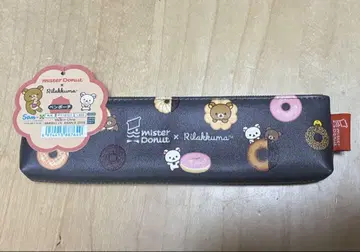 리락쿠마 미스터도넛 미스도 콜라보 펜 파우치 펜 케이스 필통