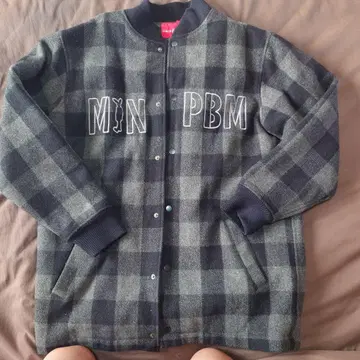 MINOR PROBLEM 체크 무늬 바시티 자켓 MP03