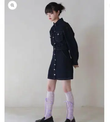 uenui 데님 미니 원피스