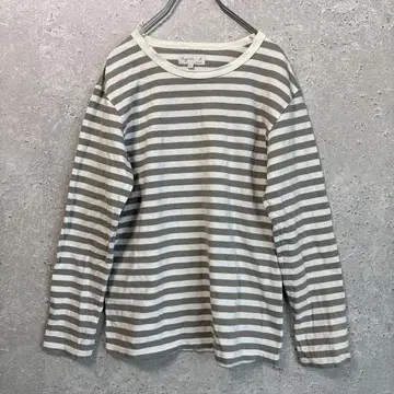 [ agnes b ] 에네스베 ( T2 ) 보더*롱T*U넥*캐주얼