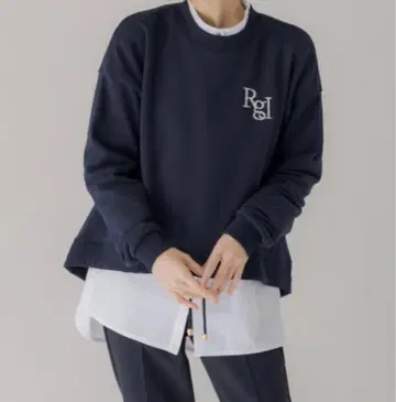 리그림 Rgl 원포인트 맨투맨 네이비