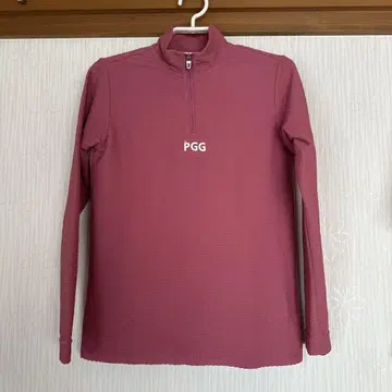 PGG 핑크 하프 지퍼 여성 의류