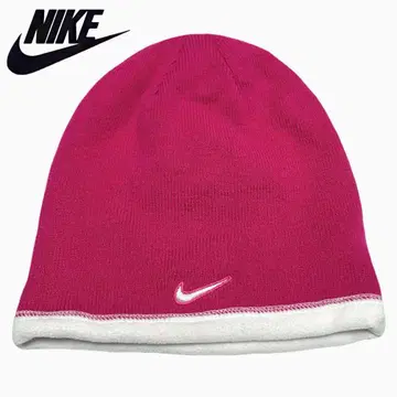 나이키 핑크 계열 원 포인트 스우시 니트 캡