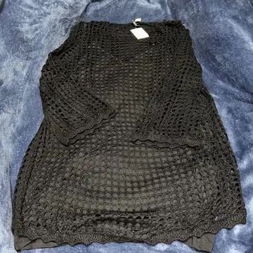 [ 미사용 새상품 ] XL H&M 블랙 메쉬 원피스