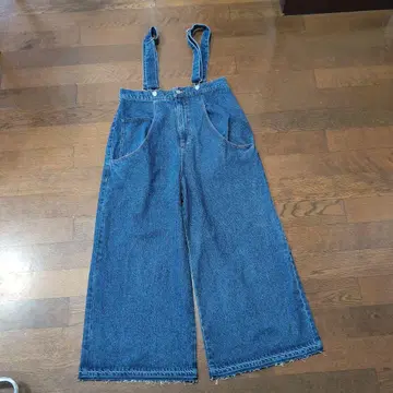 루카 레이디 랙 루카 프린지 와이드 데님 살로펫
