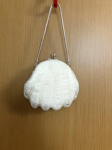 쇼와 레트로 총 비즈 비즈 프릴 핸드백
