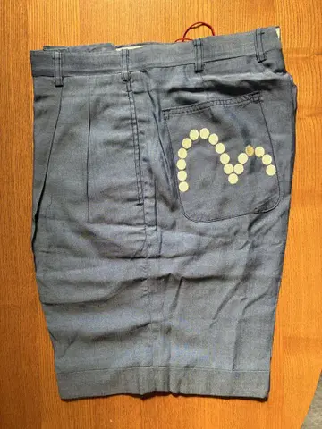 EVISU 볼 마크 자수 숏팬츠 허리 80cm 미사용 새상품