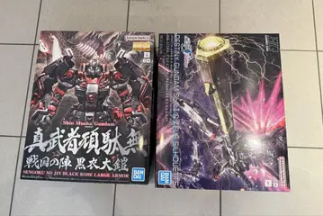 MG 1/100 신무자건담 센고쿠노진 블랙 의대갑과 HG 제우스 실루엣