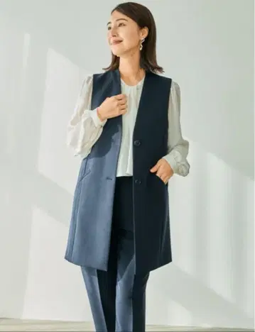 한 번만 착용 세레모니 렙심 W 크로스 스트레치 롱베스트 롱베스트