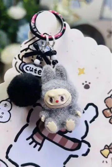 라부부 Labubu 키링 그레이 인기 귀여운 라부부 키링