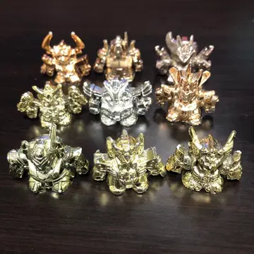 당시물 레트로 SD 건담 플라 도금 9체 세트