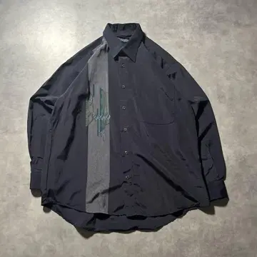 빈티지 모드 기하학 패턴 레트로 패턴 디자인 절개 셔츠