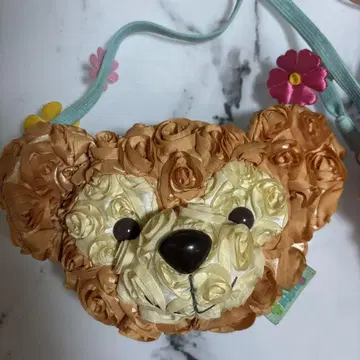 곰 얼굴 디자인 머리띠 (꽃무늬)