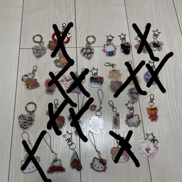 새상품 미사용 키링 키티 일광화상 키티 27개 묶음 판매 핸드메이드