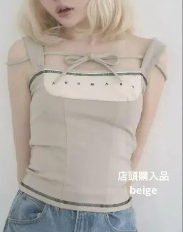 andmary Luca stitch tops 베이지