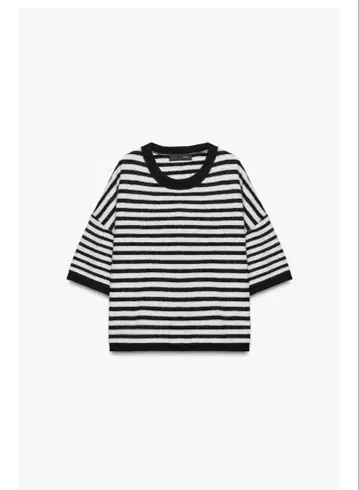 ZARA 100% 울 스트라이프 패턴 스웨터 L 사이즈