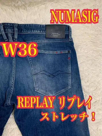 REPLAY 리플레이 NUMASIG 데님 청바지 스트레치 W36