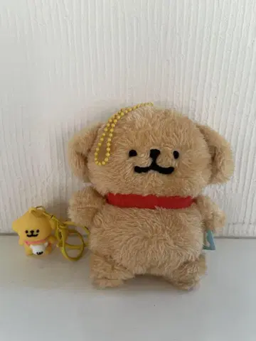 Maltese 리트리버 공 체인 마스코트