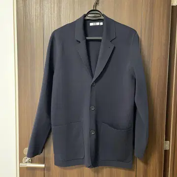 유니클로 UNIQLO U 밀라노 리브 자켓 네이비 L 사이즈
