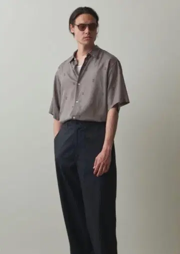 스티븐 앨런 재즈 프린트 레귤러 카라 셔츠