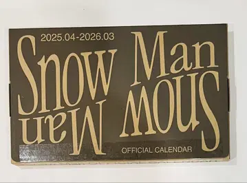 Snow Man 스노우맨 공식 달력 2025.4~