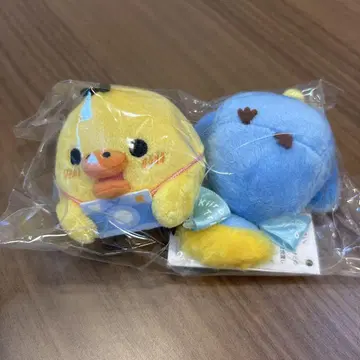 리락쿠마 키이로이토리 트립 행복의 파랑새 행운의 테노리 봉제 인형 세트