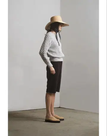 ARCHI 택 포함 블랙 버튼 하프 팬츠
