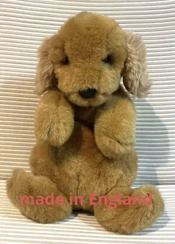 영국제 브라운색 강아지 봉제 인형 A Real soft toys 빈티지