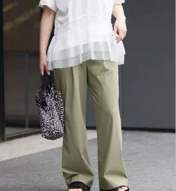 JOURNAL STANDARD 스트레치 개더 턱 팬츠
