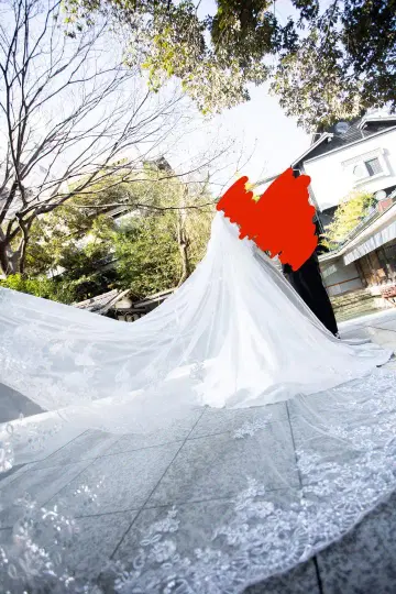 웨딩 드레스 A라인 트레인 포함