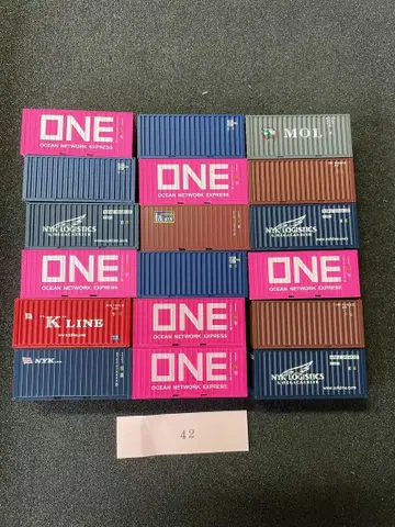 42 N게이지 해상 컨테이너 코키 화물 열차 트레일러 컬렉션