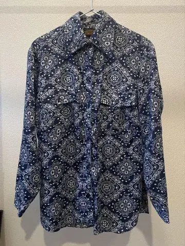 [ 70s ] Eddie Bauer USA 반다나 패턴 긴팔 셔츠