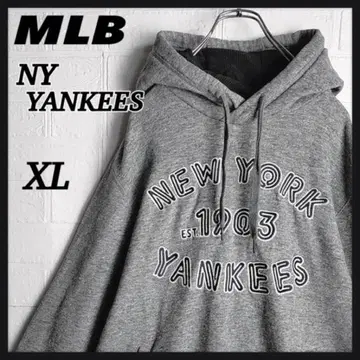 am1339 MLB NY 양키스 후드티 자수 빅 사이즈 XL 그레이