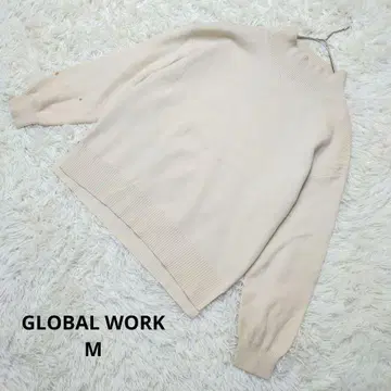 GLOBAL WORK 글로벌 워크 긴팔 상의 니트 베이지 M