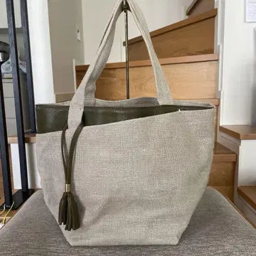 팔라스 팰리스 가죽 절개 캔버스 백