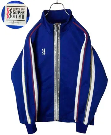 90s 구제 의류 미즈노 슈퍼스타 블루 저지 트랙 자켓 루즈한 사이즈