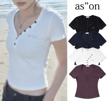 [ as'on ] LEAF BUTTON T 상의