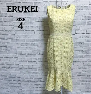 [ ERUKEI ] 엘르 레이스 머메이드 슬리브리스 원피스 드레스