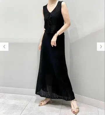 GU 시스루 니트 베스트, 시스루 니트 스커트 셋업